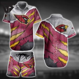 Arizona Cardinals Claw Strike Hawaiian Shirt Arizona Cardinals Claw Strike Hawaiian Shirt
