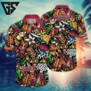 Arizona Cardinals Island Tiki Hawaiian Shirt Arizona Cardinals Island Tiki Hawaiian Shirt