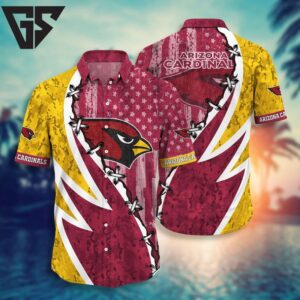 Arizona Cardinals Patriotic Surge Hawaiian Shirt Arizona Cardinals Patriotic Surge Hawaiian Shirt