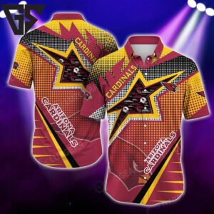 Arizona Cardinals Retro Starburst Hawaiian Shirt Arizona Cardinals Retro Starburst Hawaiian Shirt