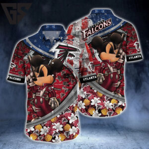 Atlanta Falcons Patriotic Adventure Hawaiian Shirt