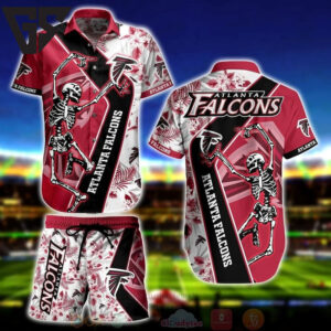 Atlanta Falcons Skeleton Dance Hawaiian Shirt Atlanta Falcons Skeleton Dance Hawaiian Shirt
