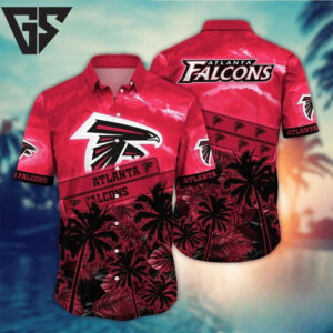 Atlanta Falcons Sunset Palms Hawaiian Shirt Atlanta Falcons Sunset Palms Hawaiian Shirt