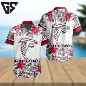 Atlanta Falcons Tropical Bloom Hawaiian Shirt Atlanta Falcons Tropical Bloom Hawaiian Shirt