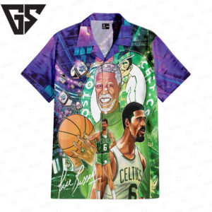 Bill Russell Boston Celtics Legacy Hawaiian Shirt Bill Russell Boston Celtics Legacy Hawaiian Shirt