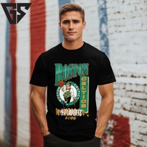 Boston Celtics 2025 Nba Playoffs Hype Mascot T-Shirt Boston Celtics 2025 Nba Playoffs Hype Mascot T-Shirt