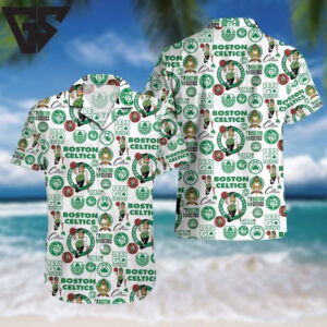 Boston Celtics All-In Hawaiian Shirt Boston Celtics All-In Hawaiian Shirt