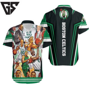 Boston Celtics Champions Caricature Hawaiian Shirt Boston Celtics Champions Caricature Hawaiian Shirt