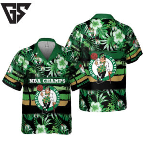 Boston Celtics Champs Tropical Hawaiian Shirt Boston Celtics Champs Tropical Hawaiian Shirt