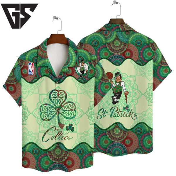 Boston Celtics Happy Saint Patrick’s Day AOP Hawaiian Shirt
