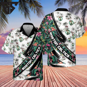 Boston Celtics Hibiscus Flower And Tree Pattern Hawaiian Shirt Boston Celtics Hibiscus Flower And Tree Pattern Hawaiian Shirt