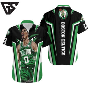 Boston Celtics Jayson Tatum Design Hawaiian Shirt Boston Celtics Jayson Tatum Design Hawaiian Shirt