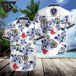 Boston Celtics New England Pride Hawaiian Shirt Boston Celtics New England Pride Hawaiian Shirt
