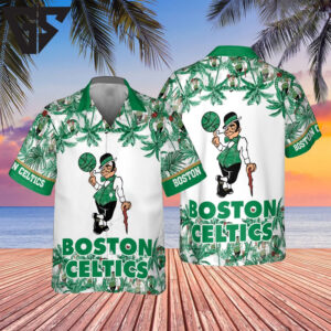 Boston Celtics Palm Breeze Hawaiian Shirt Boston Celtics Palm Breeze Hawaiian Shirt