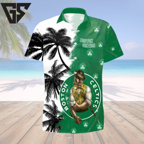 Boston Celtics Palm Island Hawaiian Shirt