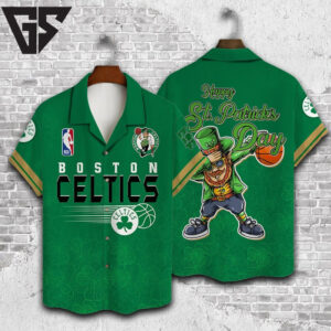 Boston Celtics St. Patrick’s Day Hawaiian Shirt Boston Celtics St. Patrick’s Day Hawaiian Shirt