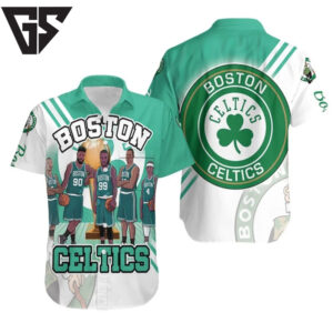 Boston Celtics Trophy Team Champions Hawaiian Shirt Boston Celtics Trophy Team Champions Hawaiian Shirt