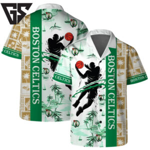 Boston Celtics Tropical Basketball Vibes Hawaiian Shirt Boston Celtics Tropical Basketball Vibes Hawaiian Shirt