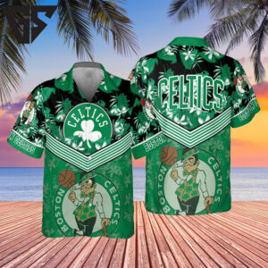 Boston Celtics Tropical Clover Hawaiian Shirt Boston Celtics Tropical Clover Hawaiian Shirt