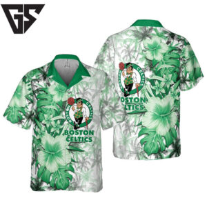 Boston Celtics Tropical Forest Hawaiian Shirt Boston Celtics Tropical Forest Hawaiian Shirt