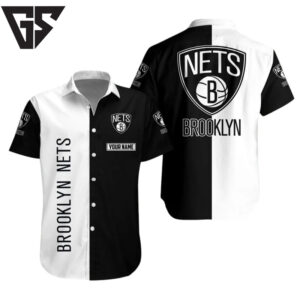 Brooklyn Nets Classic Contrast Hawaiian Shirt Brooklyn Nets Classic Contrast Hawaiian Shirt