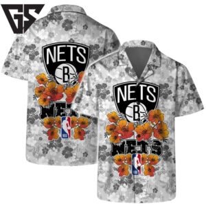 Brooklyn Nets Floral Dream Hawaiian Shirt Brooklyn Nets Floral Dream Hawaiian Shirt
