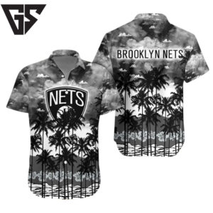 Brooklyn Nets Tropical Sunset Hawaiian Shirt Brooklyn Nets Tropical Sunset Hawaiian Shirt