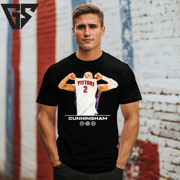 Cade Cunningham Detroit Pistons Nba Basketball Celebration Vintage Graphic T-Shirt