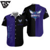 Charlotte Hornets Bold Split Hawaiian Shirt