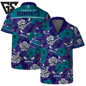 Charlotte Hornets Floral Fantasy Hawaiian Shirt Charlotte Hornets Floral Fantasy Hawaiian Shirt