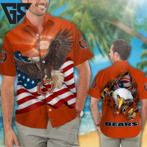 Chicago Bears American Pride Eagle Hawaiian Shirt