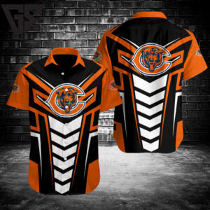 Chicago Bears Armor Strength Hawaiian Shirt Chicago Bears Armor Strength Hawaiian Shirt