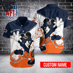 Chicago Bears Cartoon Gridiron Custom Hawaiian Shirt Chicago Bears Cartoon Gridiron Custom Hawaiian Shirt