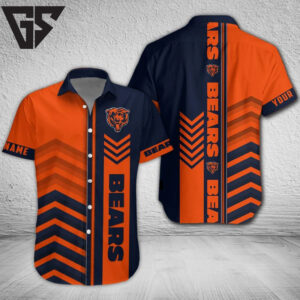 Chicago Bears Chevron Stride Hawaiian Shirt