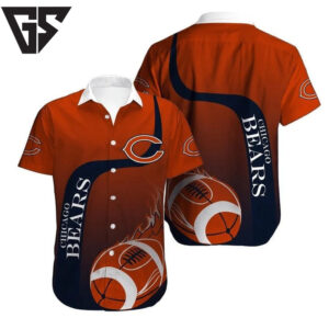 Chicago Bears Fire Ball In Orange Hawaiian Shirt Chicago Bears Fire Ball In Orange Hawaiian Shirt