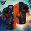 Chicago Bears Floral Stripes Hawaiian Shirt