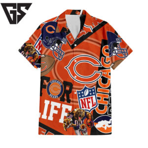 Chicago Bears For Life Hawaiian Shirt Chicago Bears For Life Hawaiian Shirt