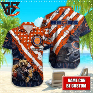 Chicago Bears Grizzly Pride Hawaiian Shirt Chicago Bears Grizzly Pride Hawaiian Shirt