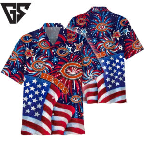 Chicago Bears Independence Day Summer Hawaiian Shirt Chicago Bears Independence Day Summer Hawaiian Shirt