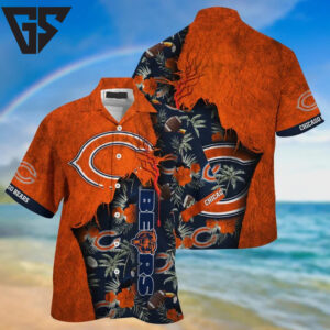 Chicago Bears Jungle Heat Hawaiian Shirt Chicago Bears Jungle Heat Hawaiian Shirt