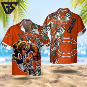 Chicago Bears Jungle Roar Hawaiian Shirt Chicago Bears Jungle Roar Hawaiian Shirt