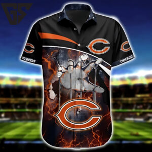 Chicago Bears Lightning Strike Hawaiian Shirt Chicago Bears Lightning Strike Hawaiian Shirt