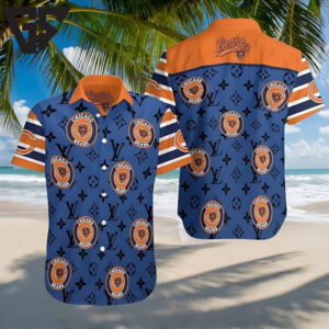 Chicago Bears Luxe Emblem Hawaiian Shirt Chicago Bears Luxe Emblem Hawaiian Shirt