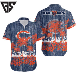 Chicago Bears Palm Paradise Vintage Hawaiian Shirt Chicago Bears Palm Paradise Vintage Hawaiian Shirt