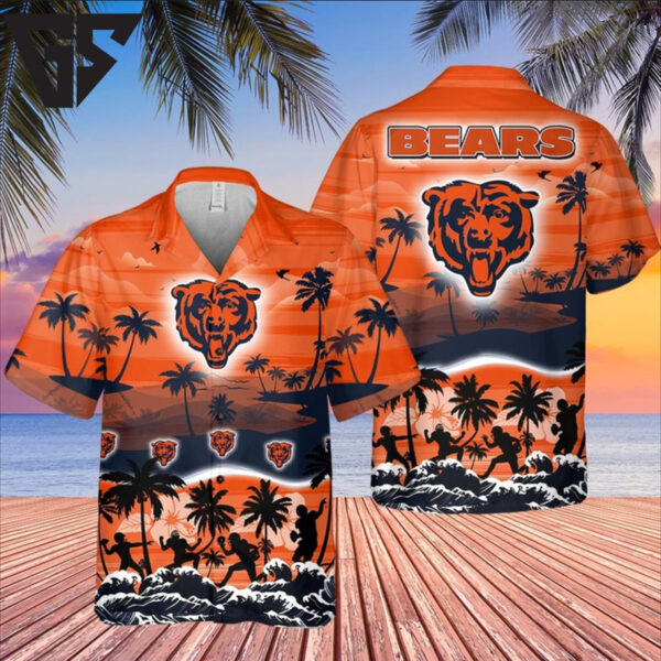 Chicago Bears Sunset Surf Hawaiian Shirt