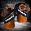 Chicago Bears Surfing Skeleton Hawaiian Shirt