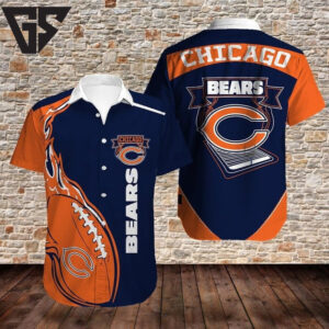 Chicago Bears Touchdown Flame Hawaiian Shirt Chicago Bears Touchdown Flame Hawaiian Shirt
