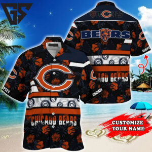 Chicago Bears Tropical Legacy Custom Hawaiian Shirt Chicago Bears Tropical Legacy Custom Hawaiian Shirt
