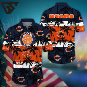 Chicago Bears Tropical Nights Hawaiian Shirt Chicago Bears Tropical Nights Hawaiian Shirt