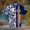 Chicago Bears Tropical Stripe Hawaiian Shirt